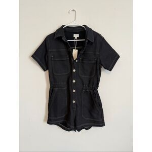 Z Supply Elias Black Romper NWT